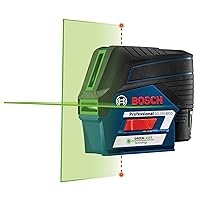 Bosch GCL100-80CG 12V 100ft Green Combination Laser Level Self-Leveling with VisiMax Technology, Fine Adjustment Mount & Hard Carrying Case