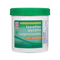 Laxative Glycerin Suppositories, 2 g - 100 Count Adult Size | Constipation Relief | Works in Minutes for Gentle Effective Relief of Constipation | Hyperosmotic Laxative Suppository