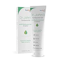 Hyalogic Fluoride Free Toothpaste: Dr. John’s Natural Toothpaste w/ Hyaluronic Acid – Support Healthy Teeth & Gums - Gentle Whitening Fresh Mint Toothpaste— Vegan Friendly (4.58 oz)