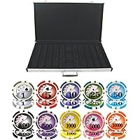 YIN Yang 13.5gm Clay 1000 Chip Poker Set with Aluminum Case