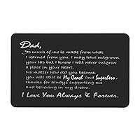 Engraved My Superhero Coach Dad Wallet Card Love Note From Daughter/son Black
