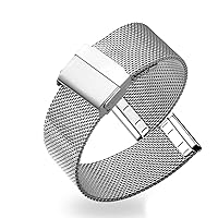 Milanese Metal Wristband for Watch 3 Active 2 41mm 40mm 44mm 42mm Gear Sport S2 Stainless Steel Strap Watchband (Color : Silver, Size : 24mm)