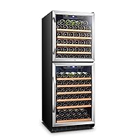 Lanbo Built-in Dual Zone Wine Cooler with Double-Layer Glass Door, 133 Bottle