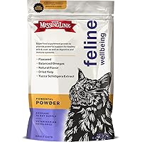 Feline Superfood Supplement Powder 6oz Bag, Veterinarian Formulated, Balanced Omega 3 & 6 for Healthy Skin & Coat, Digestion, Immunity & Overall Cat Health