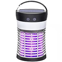 Bug Zapper, Electric Solar Mosquito Killer for Indoor & Outdoor, 3000V High Powered Pest Control Waterproof UV Mosquito Zapper,Rechargeable Insect Fly Trap for Home,Kitchen,Patio, Backyard,Camping