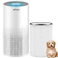 Afloia Air Purifiers for Home Bedroom Large Room Up to 1076 Ft², Kilo White, Afloia Pet Allergy Filter for Kilo, 1 Pack