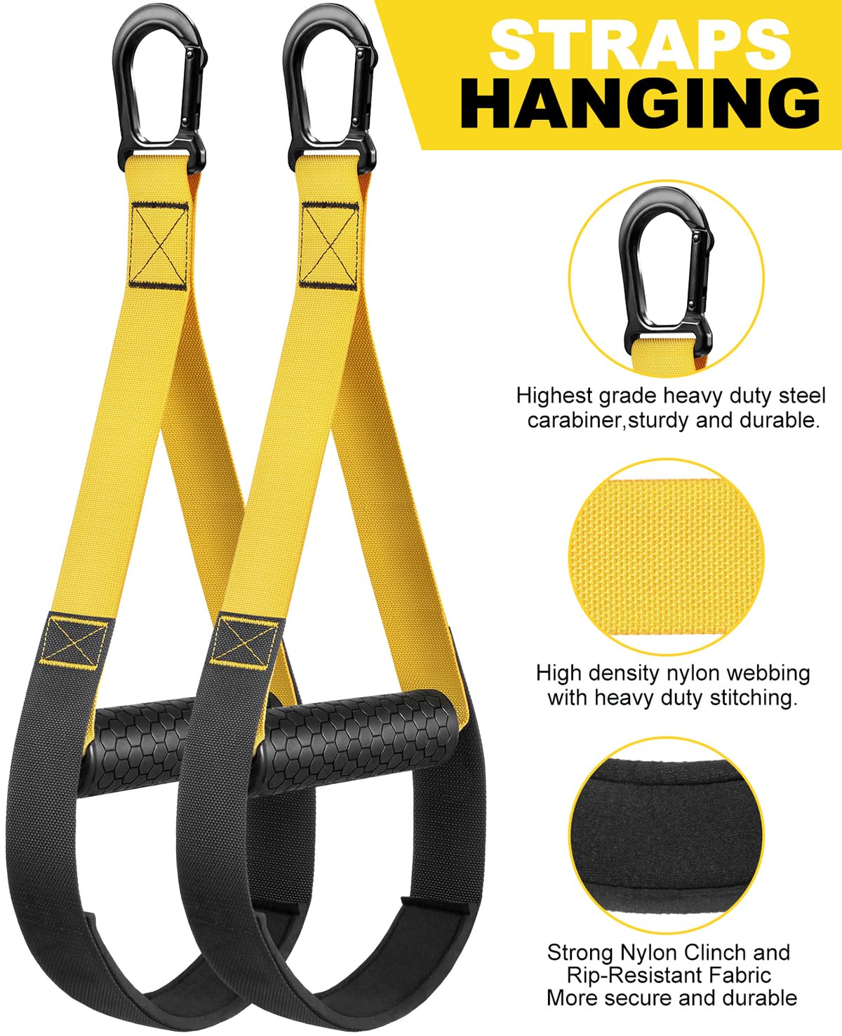 Home Resistance Training Kit, Resistance Trainer Exercise Straps with  Handles, Door Anchor and Carrying Bag for Home Gym, Bodyweight Resistance