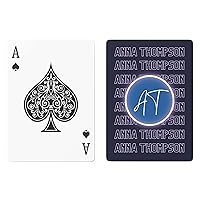 Personalized Poker Playing Cards with Name for Family Game Nights Customized Playing Cards with Initials for Friends Game Night Custom Name Playing Cards for Friends Poker Game Nights