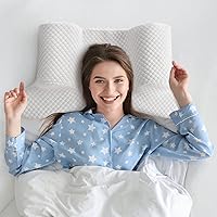 AM AEROMAX Memory Foam Back Sleep Training Pillow for Keep Head Straight Wrinkle Prevention - Beauty Pillow for Anti Wrinkle & Anti Aging.