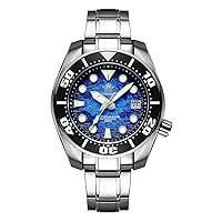 ADDIESDIVE Men's NH35A Automatic Watch with Stainless Steel Strap, Stainless steel colour, Bracelet