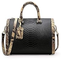 Shoulder Bags & Handbags for Women, Python Snake Pattern, Cowhide Handbag, Carry Bag, Fashion Handbag.,B