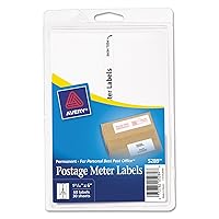 05289 Postage Meter Labels for Personal Post Office E700, 1 25/32 x 6, White, 60/Pack