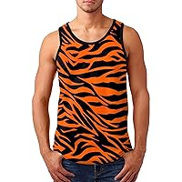 Men's Muscle Workout Athletic Tank Tops Tie Dye Sleeveless Crew Neck Top Blouses Sports Bodybuilding Fitness Shirts