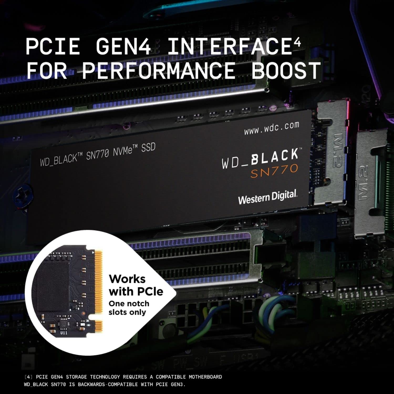 Mua WD_BLACK 1TB SN770 NVMe Internal Gaming SSD Solid State Drive - Gen4  PCIe, M.2 2280, Up to 5,150 MB/s - WDS100T3X0E trên Amazon Mỹ chính hãng  2023 | Giaonhan247