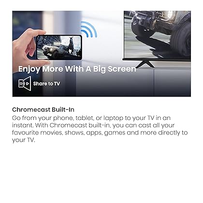 Hisense 43-Inch Class A6 Series 4K UHD Smart Google TV with Alexa Compatibility, Dolby Vision HDR, DTS Virtual X, Sports & Game Modes, Voice Remote, Chromecast Built-in (43A6H) , Black