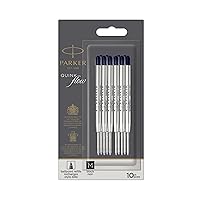 Parker Ballpoint Pen Refills Medium Point Black QUINKflow Ink 10 Count