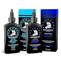 Bossman Beard Oil Jelly Kit (2 Scents) - Beard Growth Softener, Moisturizer Lotion Gel with Natural Ingredients - Beard Growing Product (Magic and Royal Oud Scents)