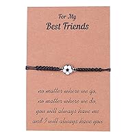 Soccer Bracelet Men's Women's Adjustable Friendship Sports Jewelry Soccer Lovers Soccer Team Soccer Themed Gifts