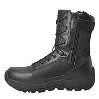 Ad Tec Tactical Boots For Men - Military Tactical Side Zip Boots - Lightweight, Waterproof, Oil Resistant Outsole & Leather Work Boots, Military, Police, Service, Combat Work Boot Gear