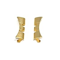 18MM Gold Stainless Steel Curved Watch Band Link Ends FITS Jubilee - 2PC