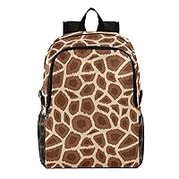 ALAZA Hand Drawn Wild Animal Skin Brown Lightweight Packable Foldable Travel Backpack