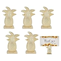 CHGCRAFT 6Pcs Pineapple Card Holders Golden Pineapple Table Number Holders Pineapple Book Note Photo Stand Clips for Christmas Banquet Wedding Anniversary Party Home Office Decor