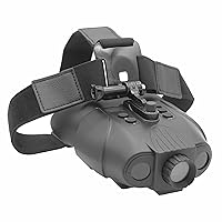X-Vision XANB50 Hands Free Hunting Camping Infrared Night Vision Binoculars with 200 Yard Night Range, 3X Zoom, Photo Video Camera, & Head Mount