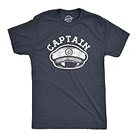 Mens Captain Tshirt Funny Boating Ocean First Mate Cruise Party Summer Vacation Tee