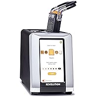 Revolution InstaGLO® R180B Toaster, in Black/Chrome + Revolution Toastie Press (BUNDLE) – Perfect Toast, Grilled Cheeses, Quesadillas, and Paninis in your Toaster (2 items)