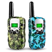 GINMIC Walkie Talkie for Kids, Toys for 3-12 Year Old Boys Girls with Backlit LCD Flashlight, Kids Walkie Talkies Long Range 22 Channels 2 Way Radio for Hiking Camping, Xmas Birthday Gift Present