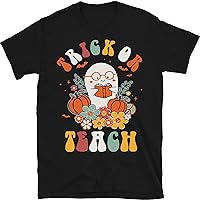 Retro Halloween Teacher Shirt, Trick Or Teach T-Shirt, Funny Teacher Shirt for Halloween, Spooky Teacher tee, Halloween Party