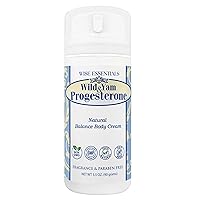 Progesterone Cream from Wild Made for Women Bioidentical | for Menopause & Menstrual Support | Paraben Free, Plus Wild Yam with Chaste Tree Berry, Black Cohosh, Dong Quai, Paraben Free Cream 3 oz