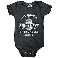 Crazy Dog T-Shirts Bottle Of The House White Baby Bodysuit Funny Jumper One Piece Infant