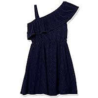 Speechless Girls' Ruffled One Shoulder Fit and Flare Dress