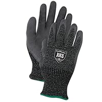 CutMaster XKS510 Yarn Glove, Latex Palm Coating, Knit Wrist Cuff, Size 10 (One Dozen)