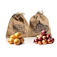 2pcs Reusable Produce Bags,Potato And Onion Storage Sack with Bidirectional Drawstring