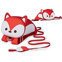 NOHOO toddler backpack with leash kids fanny pack(Fox)