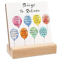 Gentle Reminders Mental Health Gift, Therapy Mental Health Wood Sign With Wooden Stand, Positivity Recovery Self Care Encourage Gift for Psychologist School Counselor Student Boy Girl Best Friends
