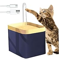Cat Water Fountain for Drinking 1.5L Automatic Cat Drinking Fountain 3 Gears Silent Drinking Fountains with Cotton Filter Detachable for Pet Waterers