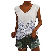 Womens Tops V Neck Tshirts Casual Dressy Slim Fit V Neck Top with Floral Print Women's Everyday Fashion Tee