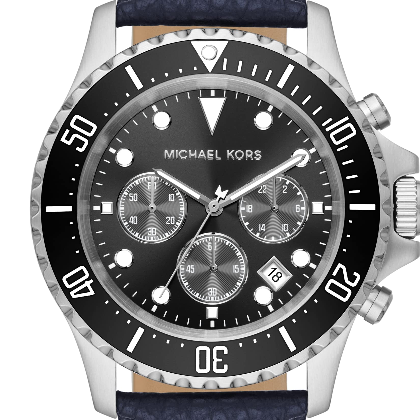 Michael Kors Men's Everest Stainless Steel Chronograph Watch with Steel, Leather, or Silicone Band