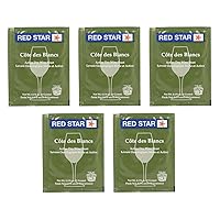 North Mountain Supply - RS-CB-5 Red Star Cote des Blancs Wine Yeast - Pack of 5 - With Freshness Guarantee