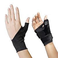 BraceAbility Soft Undersleeve + Trigger Thumb Splint - CMC Joint and Wrist Spica Support Brace with Lightweight Hand Sock Protector for Tendonitis, Arthritis, Carpal Tunnel Relief