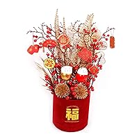 New Year Table Flower Basket Tabletop New Year Simulated Flower Decor Spring Festival House Decorations Ornament Tables Spring Festival Decor