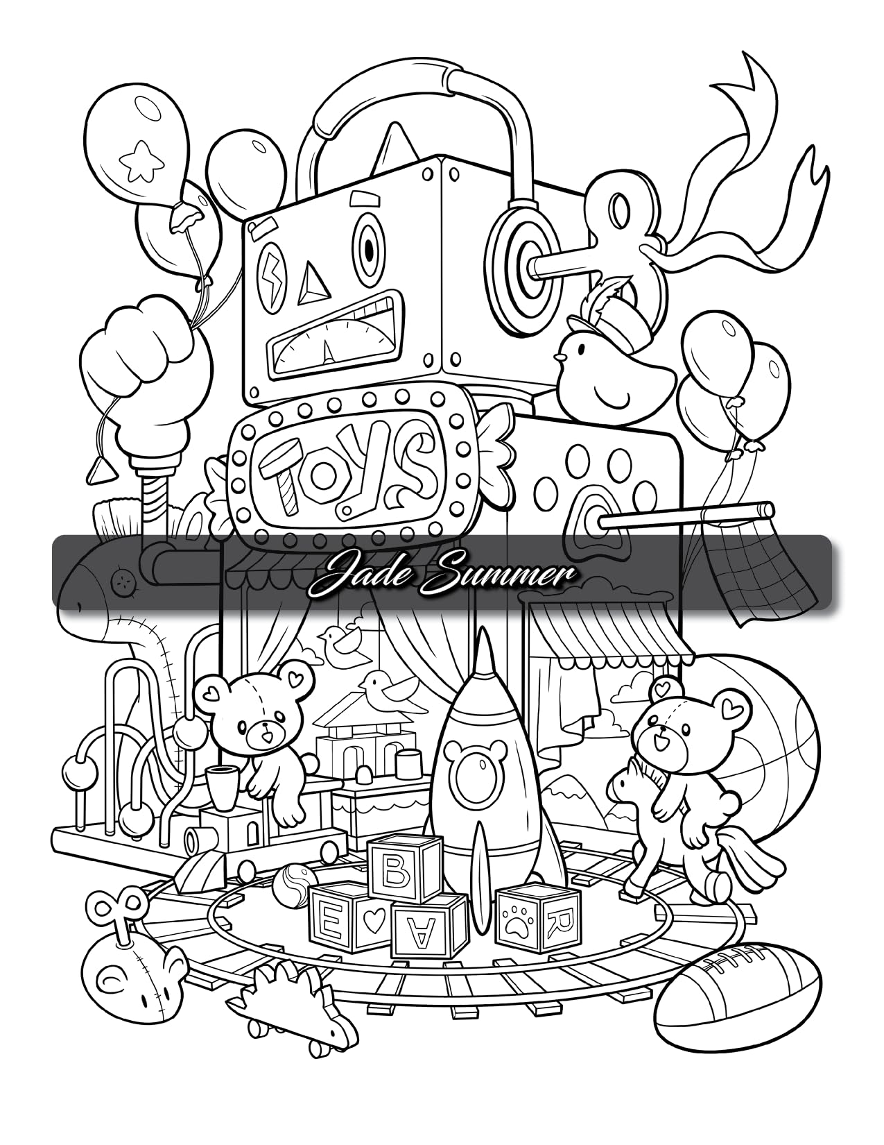 Kawaii Town: Coloring Book with Cute Animals, Tiny Buildings, and Playful Scenes for Stress Relief and Relaxation