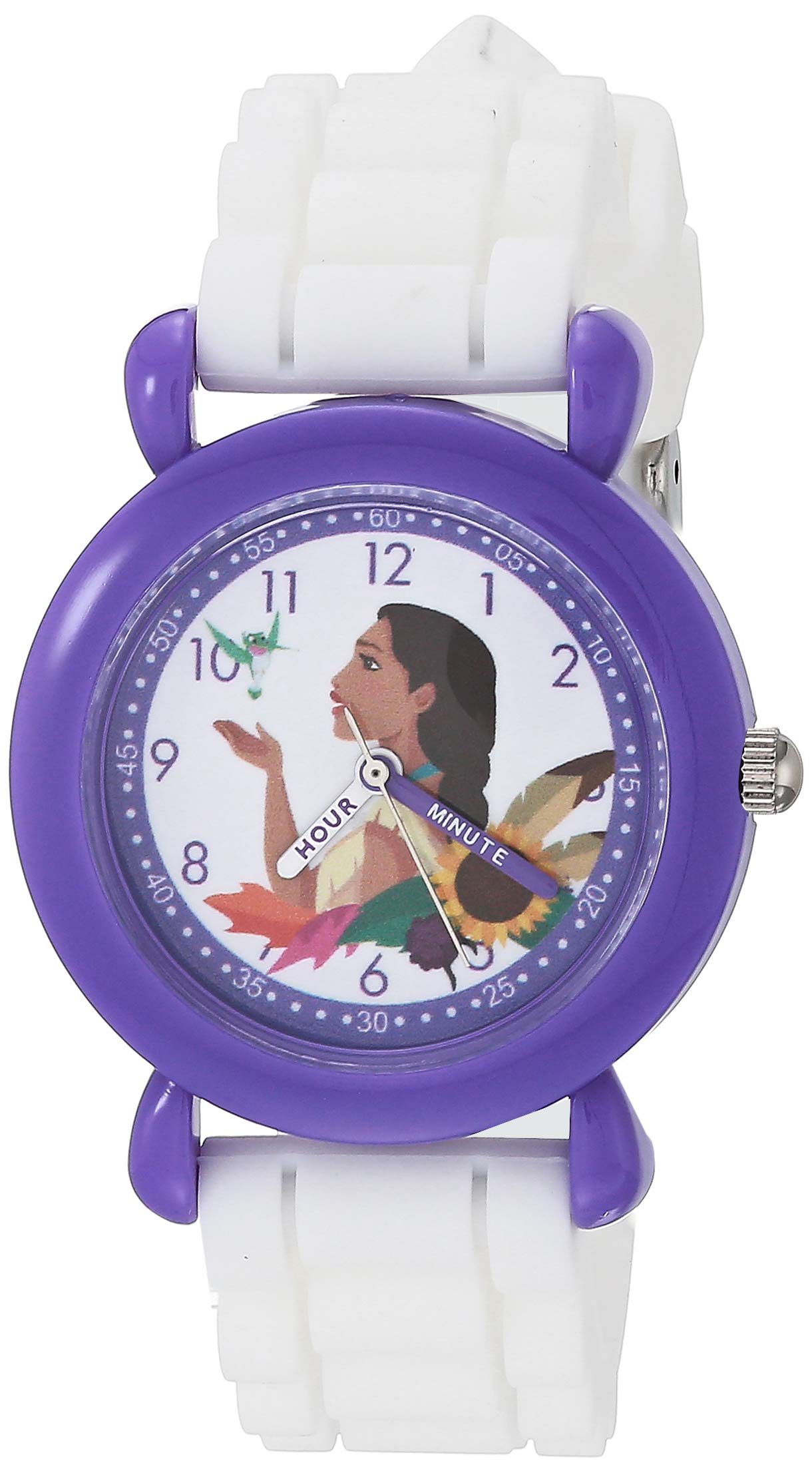 Disney Princess Kids' Plastic Time Teacher Analog Quartz Silicone Strap Watch