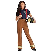 Fire Captain Costume for Girls Kids Firefighter Outfit