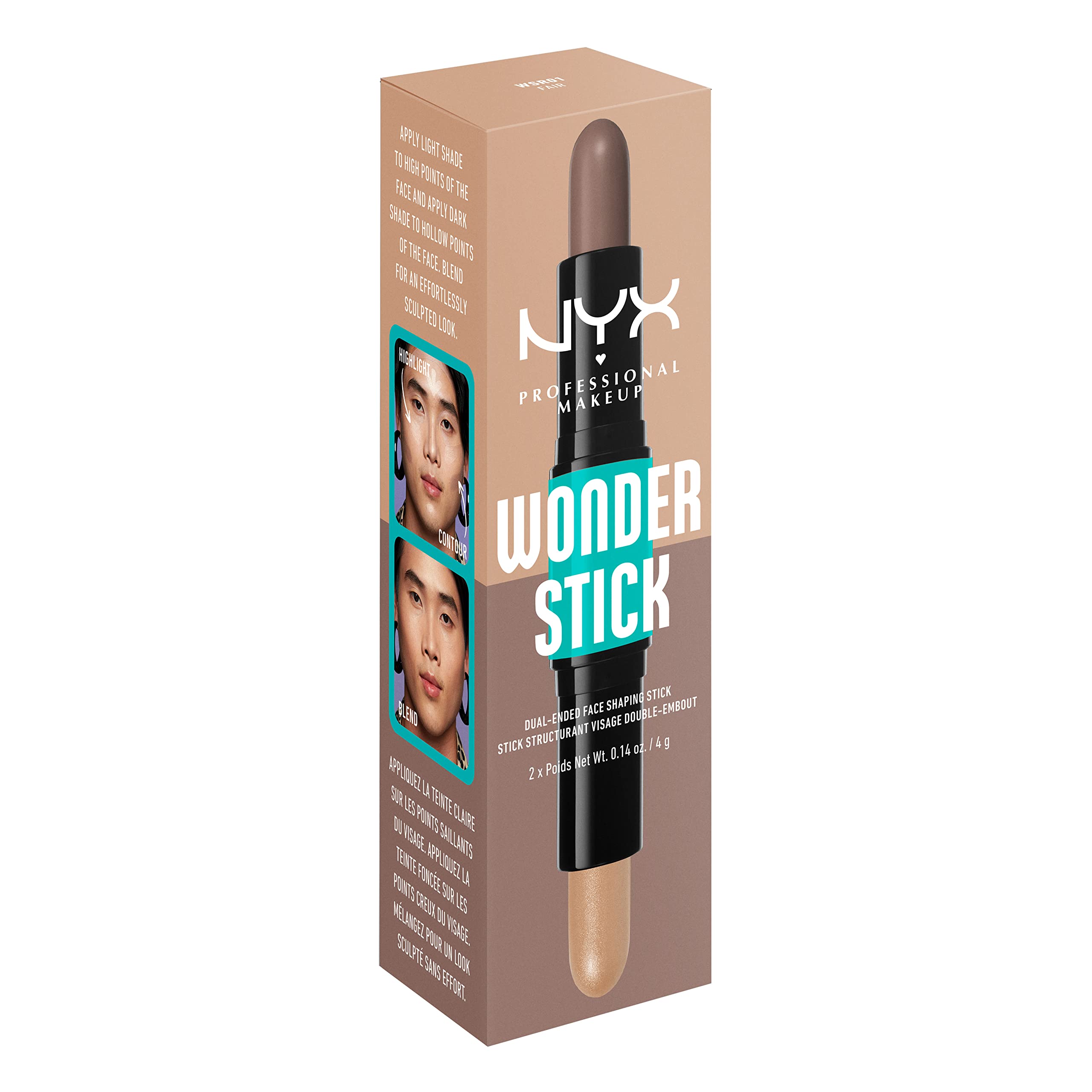 NYX PROFESSIONAL MAKEUP Wonder Stick, Face Shaping & Contouring Stick - Fair
