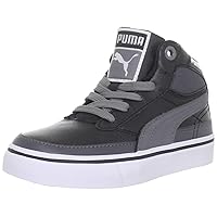 Puma Maeko S Mid Sneaker (Little Kid/Big Kid),Black/Steel Grey/Dark Shadow,1 M US Little Kid