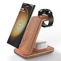 Wireless Charger for Samsung&Android: JoyGeek 3 in 1 Charging Station for Galaxy Watch5 Pro/4/3/Active2/1 - Phone Charger Stand for S23 Ultra/S22/S21/S20/Note 20, Z Fold&Flip Series, Buds2 Pro